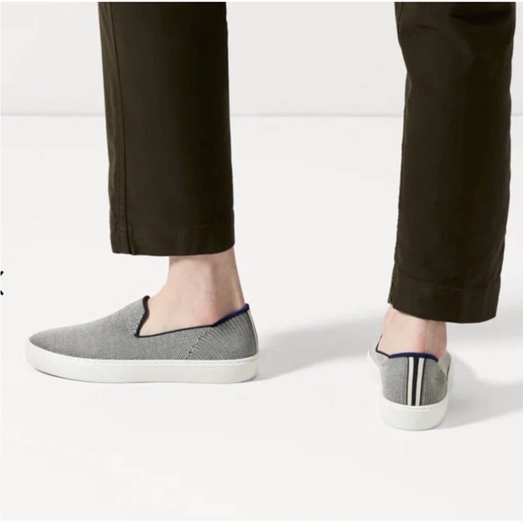 Rothy's Shoes - Rothy's The Original Slip On Sneaker in Anchor Blue White Nautical Size 8.5